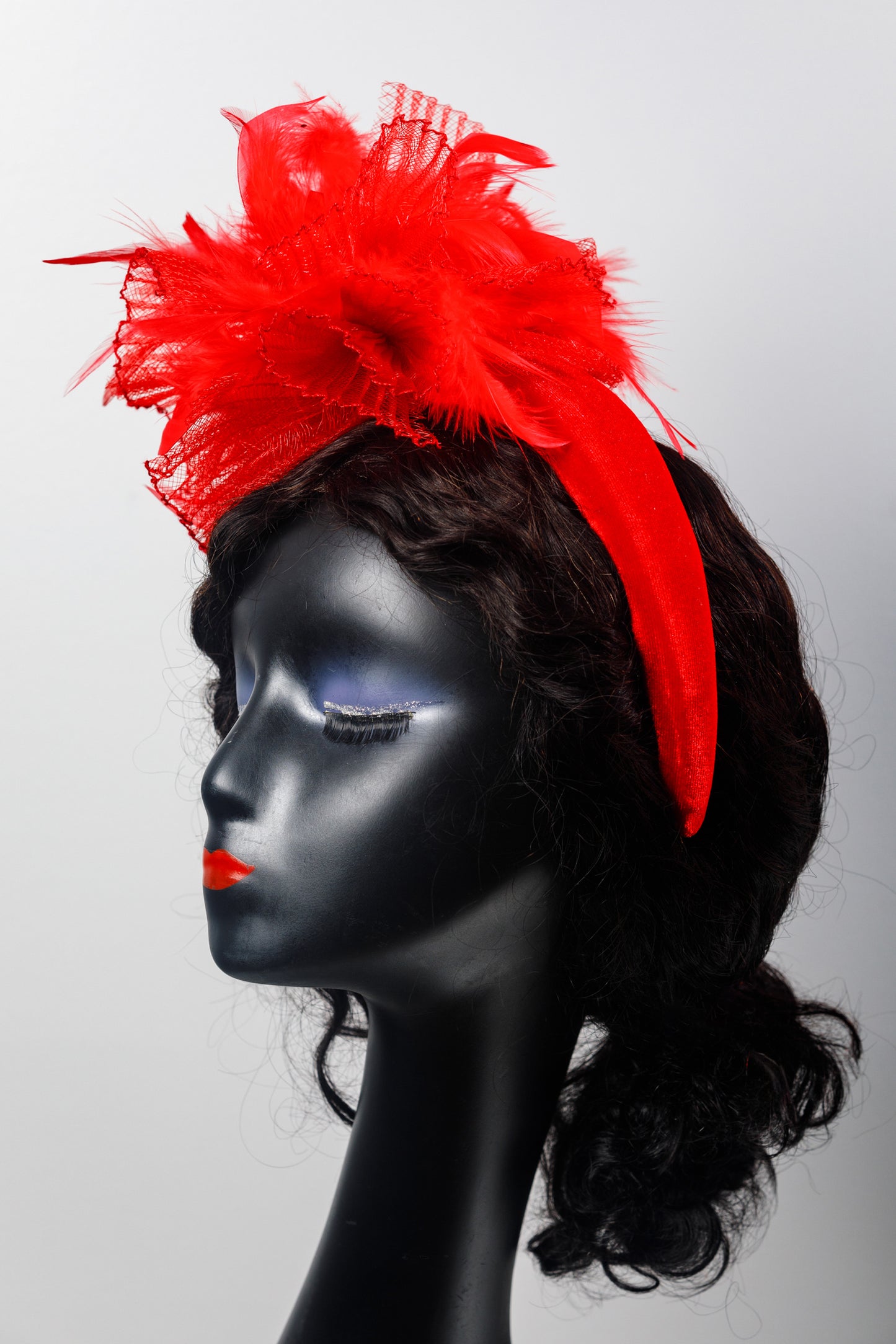 Red Elegant Fascinator