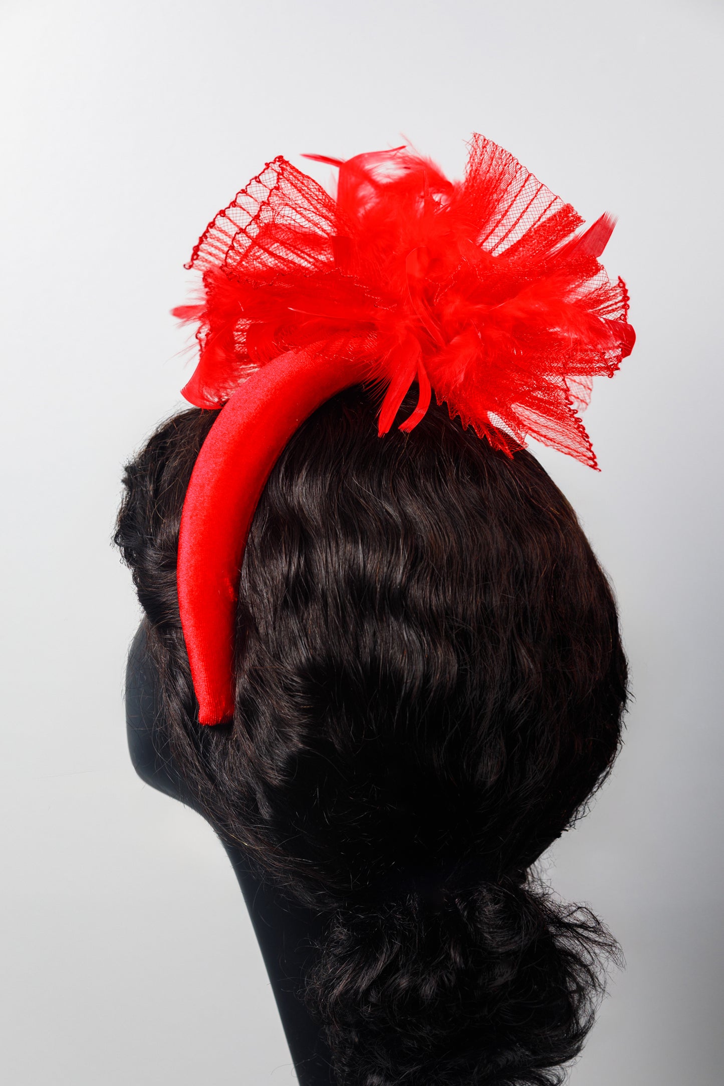 Red Elegant Fascinator