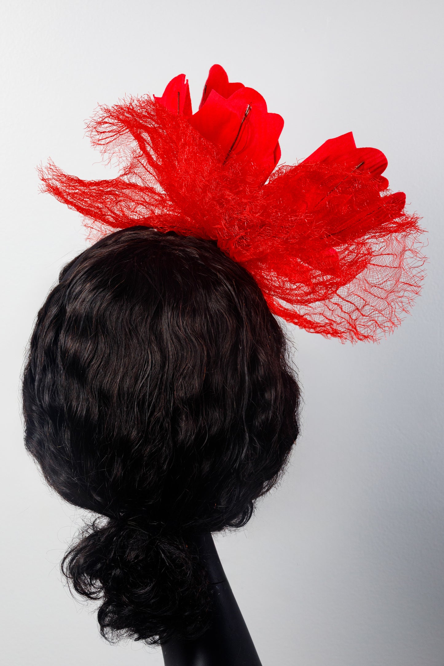 Red Elegant Fascinator